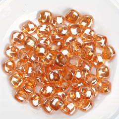 30pcs 11mm AB Glass Beads Irregular Flat Earrings Charms for DIY Jewelry Making