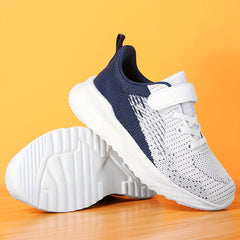 Boys Breathable Woven Shoes Lightweight Non Slip Running Shoes