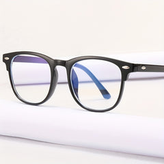 Classic Round Frame Flat Glasses Plastic PC