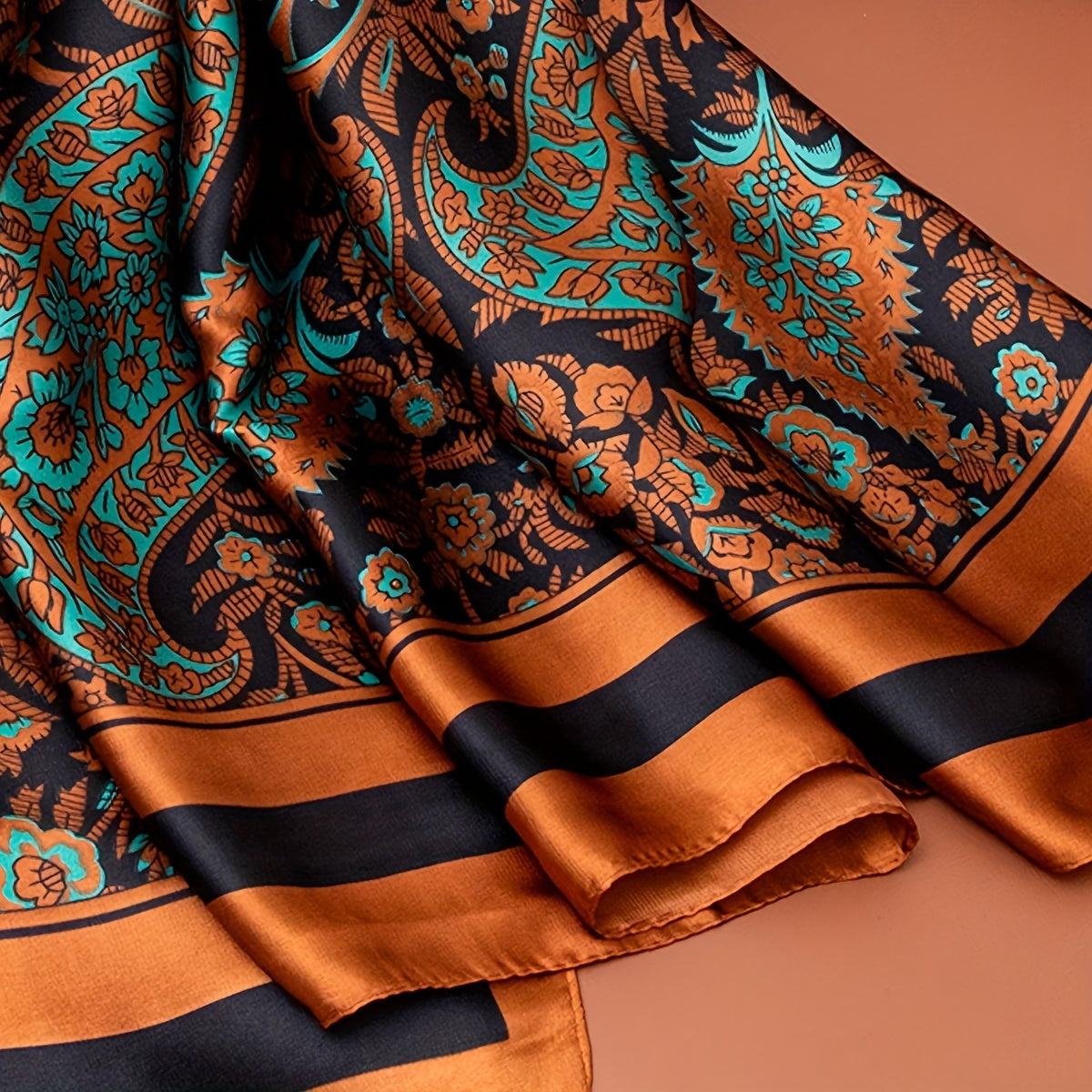 Retro Paisley Scarf Shawl Wrap Casual Head Wrap for Daily Gift