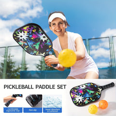 Fiberglass Pickleball Racket w/ Cushioning & Polypropylene Core - 11.99 cm Grip