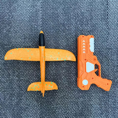 Orange Foam Glider Launcher Toy Catapult - Outdoor Fun