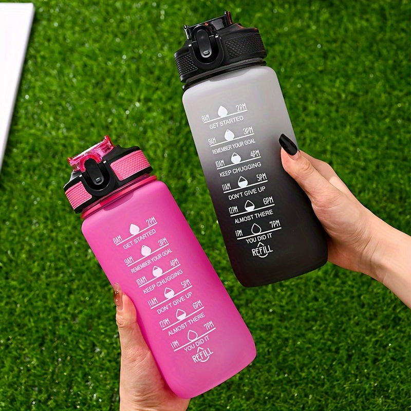 600ml Gradient Water Bottle Leakproof Flip Top Cup Outdoor Fitness Travel