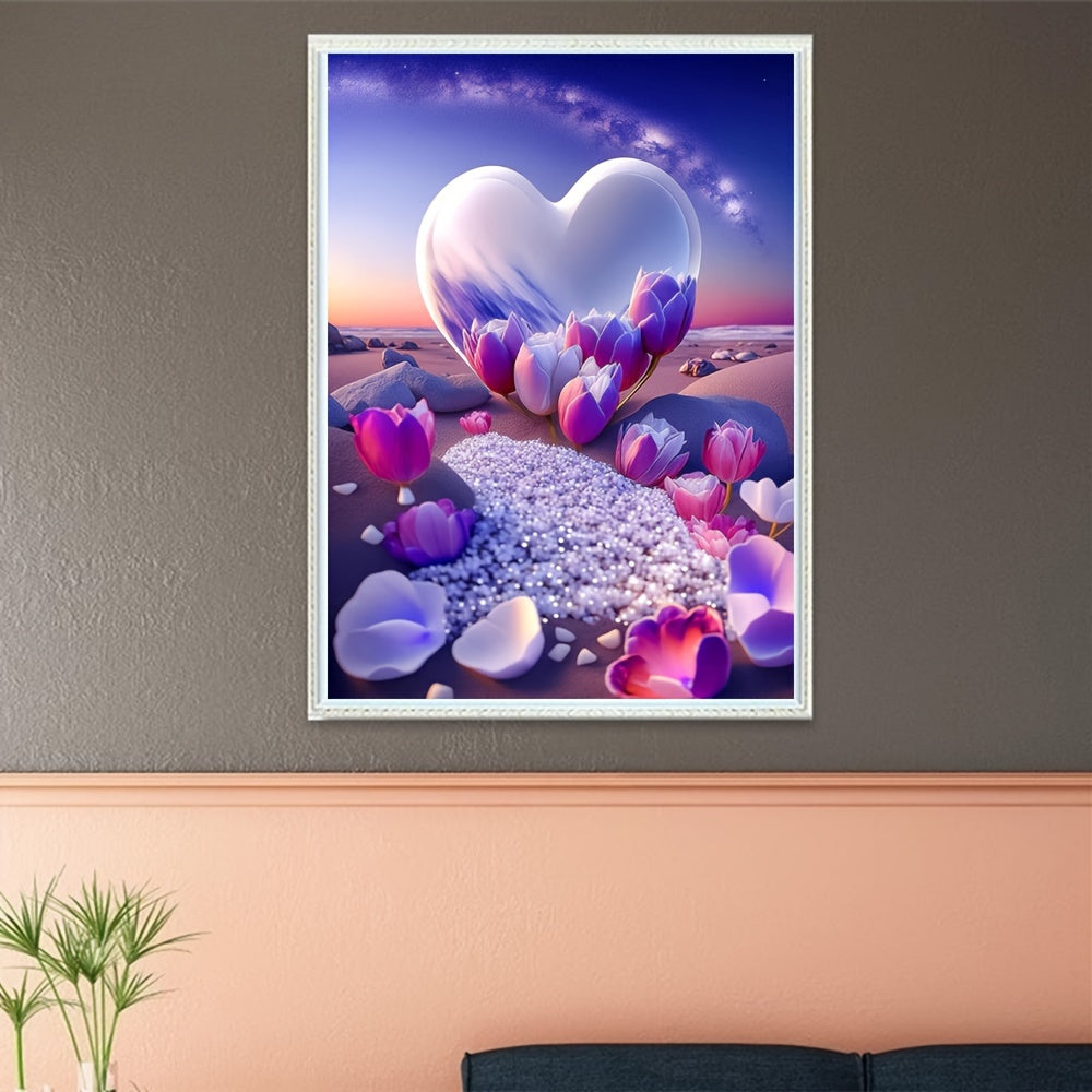 Love Flower Landscape Canvas Painting Poster Print for Wall Decoration