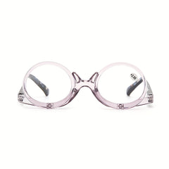 2 In 1 Reading Glasses Cosmetic Magnifier Double Lens Reversible Glasses