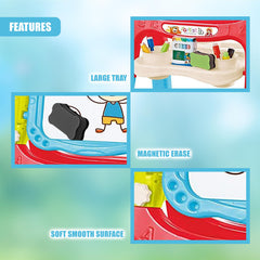Double Sided Magnetic Drawing Board Easel Chalk