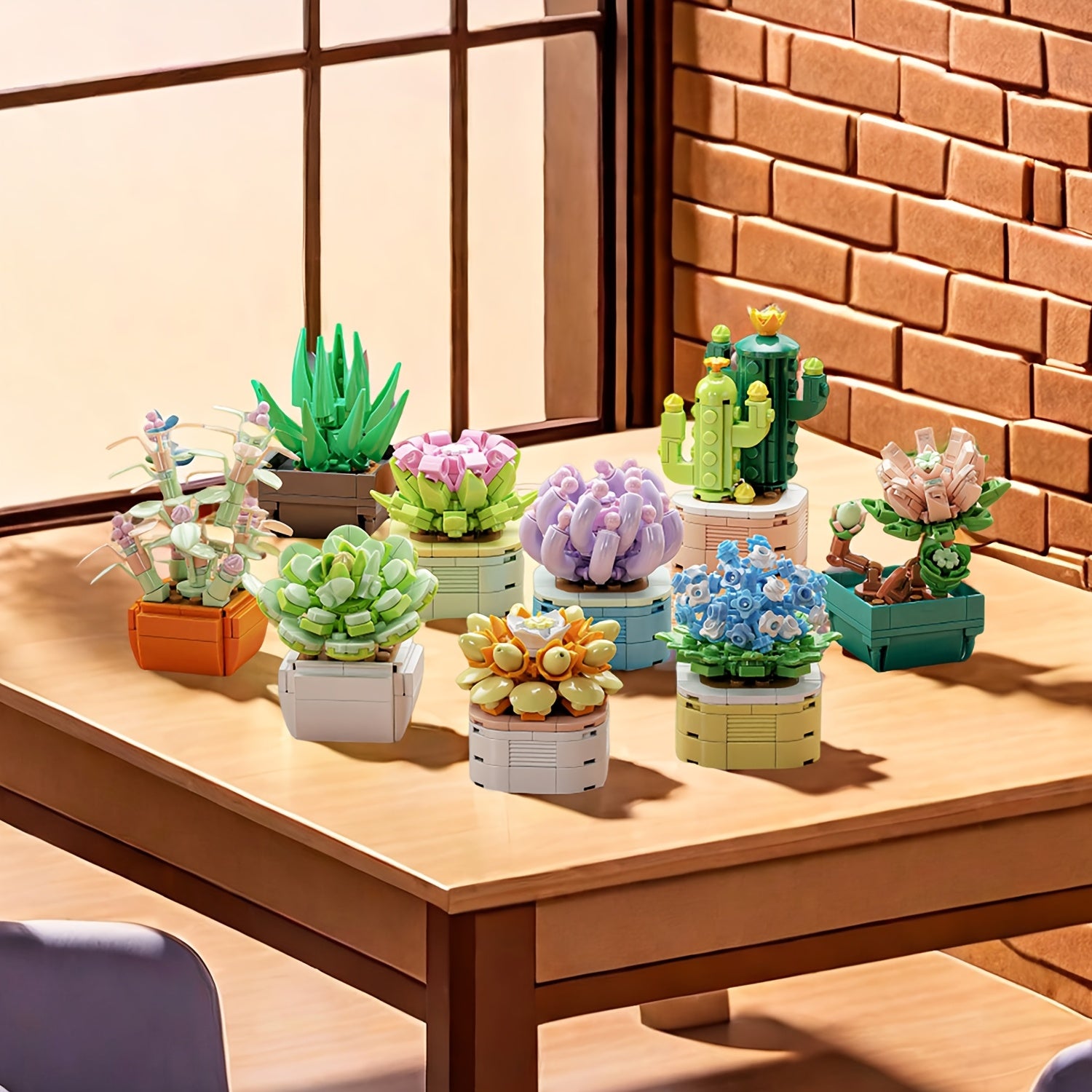 Creative Flower Pot Building Block Puzzle Toy Set