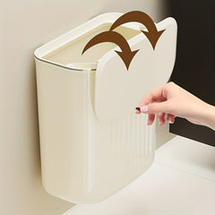 Large Capacity Trash Can With Lid Wall-Mounted Garbage Pail
