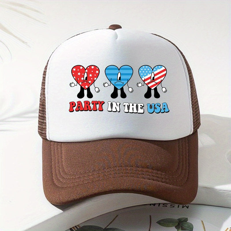 Cartoon Trucker Hat Mesh Breathable Sports Dad Hats For Women & Men