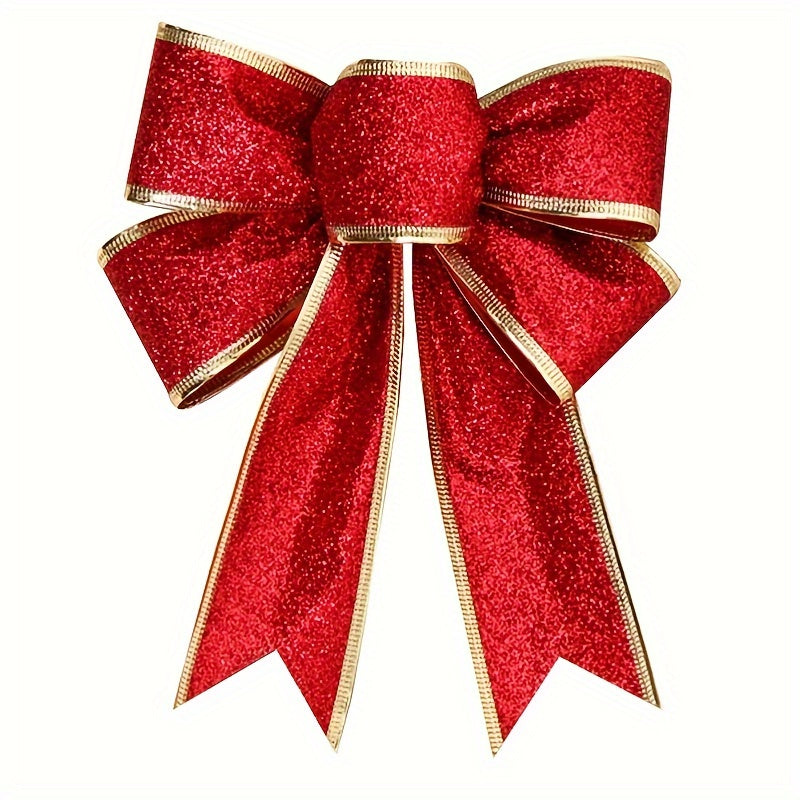 Christmas Ribbon Bows Tree Hanging Pendant Decoration Xmas Wreaths