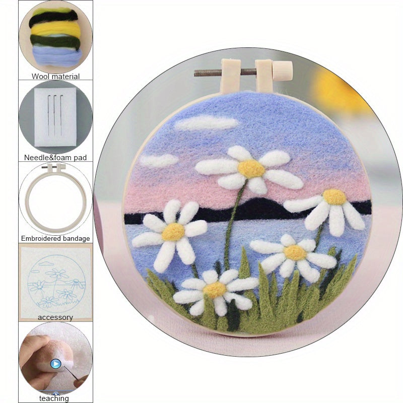 DIY Landscape Frame Painting Wool Felt Material Set