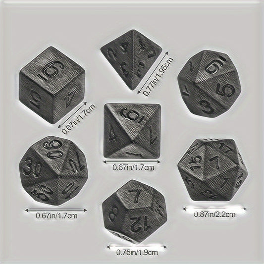 7pcs Metal Polyhedral Dice Set for Board Game