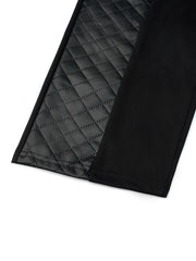  Solid Stitching PU Leather Trousers