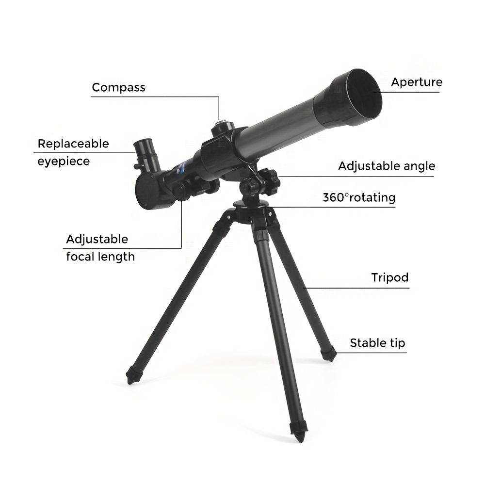 Retractable Telescope with Rotatable Bracket & Compass