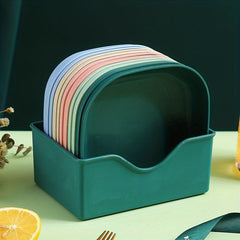 10pcs Reusable Plastic Fruit Dish With Base, Creative Candy Plate