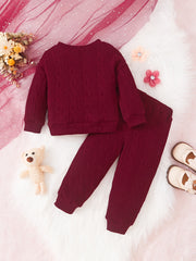 Bunny Print Sweatshirt Top Baby Girls Outfit