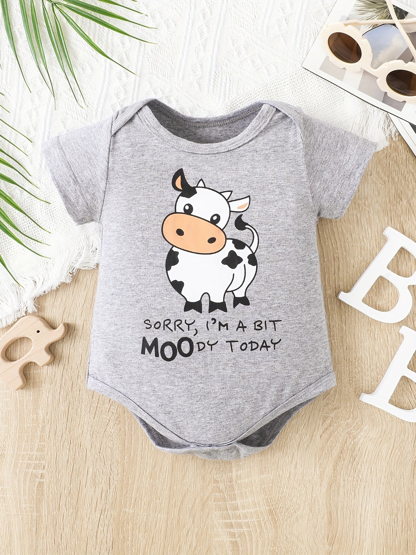 Cow Sorry I'm A Bit Moody Today Onesie