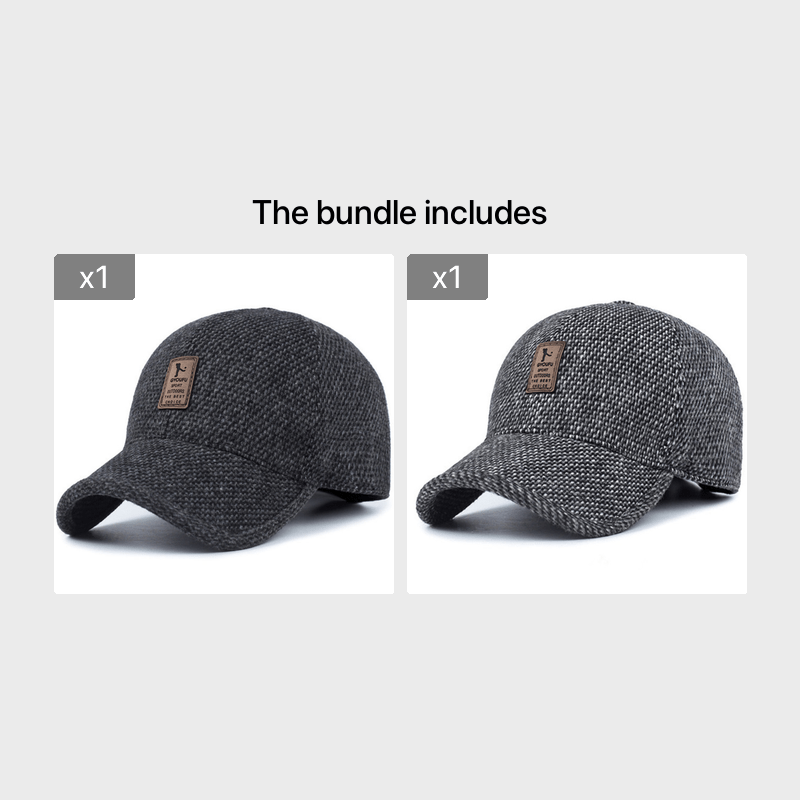Men's Cotton Winter Baseball Cap with Ear Protection