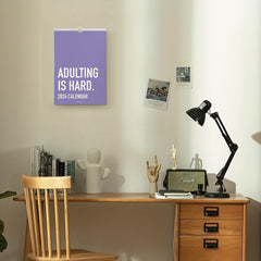 Motivational Wall Calendar - Easy Daily Grid Notepad - Home Office Planner