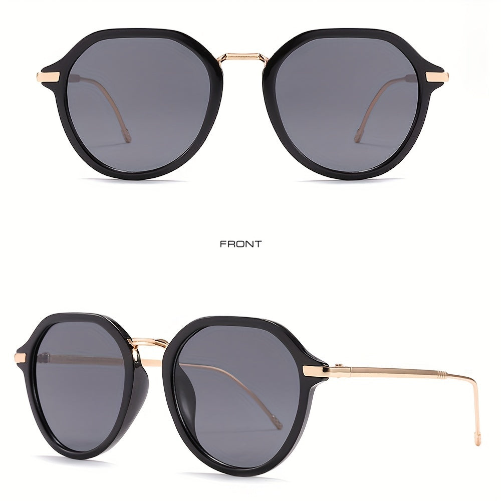 Vintage Thin Round Frame Sunglasses Women's Candy Glasses