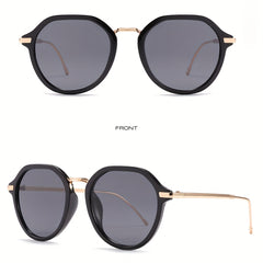 Vintage Thin Round Frame Sunglasses Women's Candy Glasses