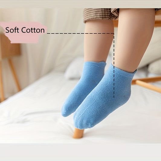 6Pairs Baby Cotton Non slip Ankle Socks For Spring Summer Autumn