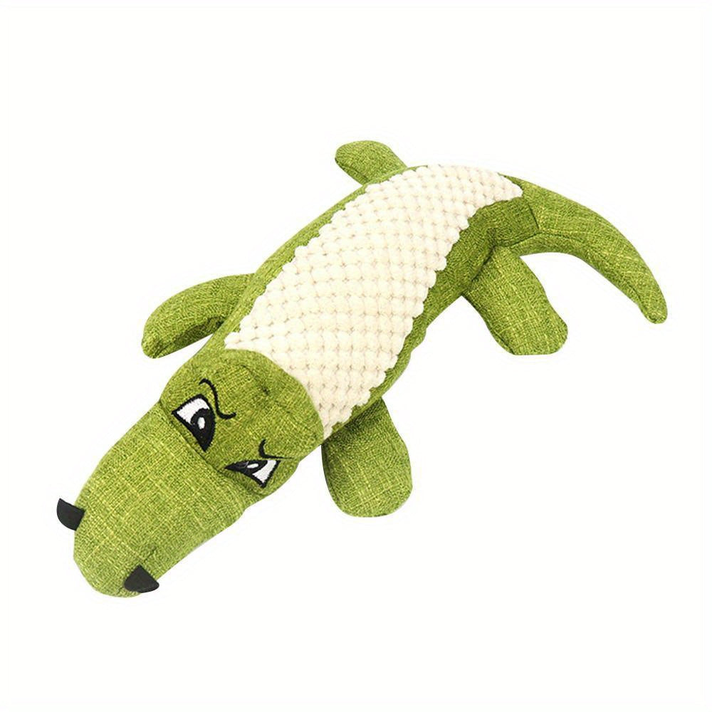 Crocodile Plush Dog Toy Tooth Grinding Squeaking Pet Interactive Game