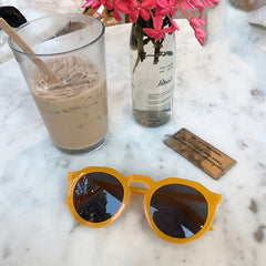 Men's Vintage Round Frame Jelly Sunglasses