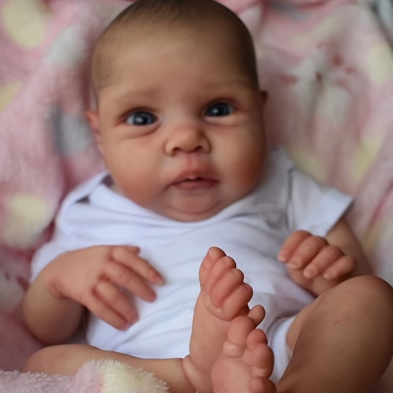 Hand-Painted Reborn Baby Doll Soft Touch Skin Painted Hair Gift
