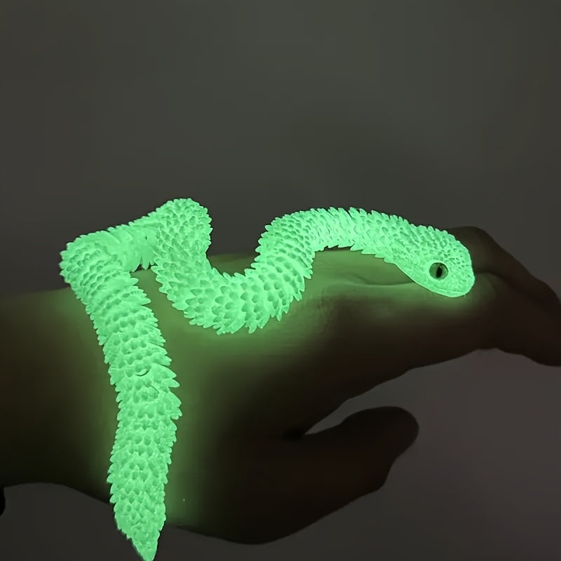 3D Printed Glowing Snake Statue Halloween Christmas Decoration