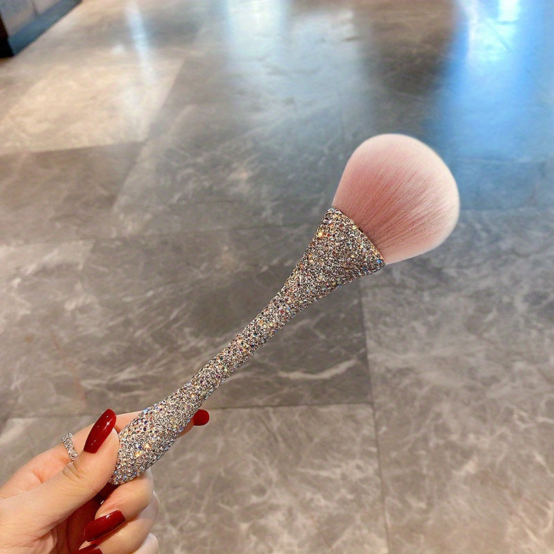 Large Mineral Powder Brush with Crystal Rhinestones