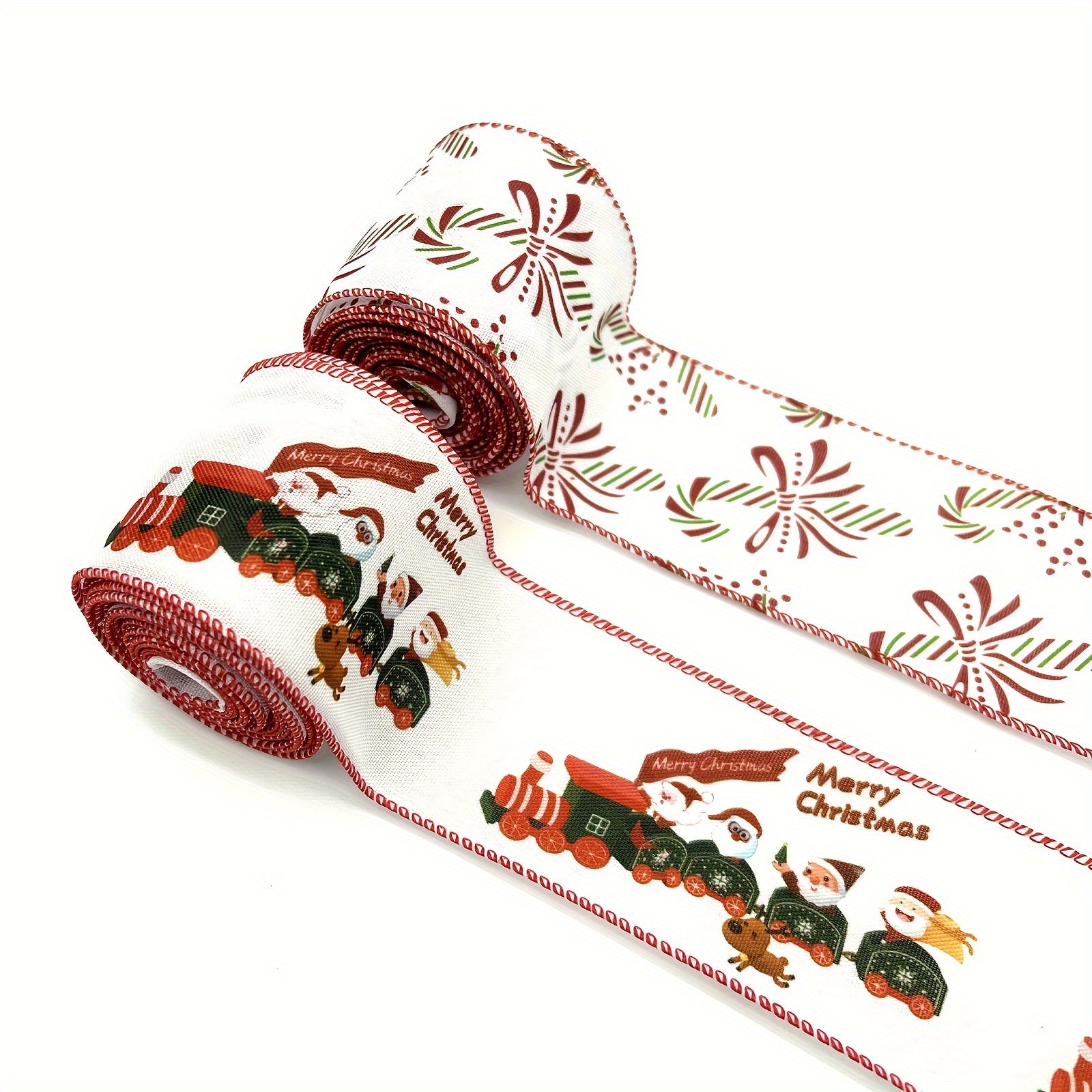 Christmas Ribbon For Holiday Trees Wrapping Ribbon Xmas Decorative Ribbons