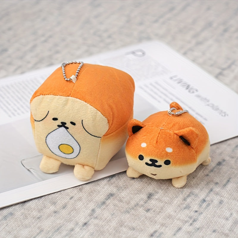 Corgi Toast Bread Japanese Plush Doll Pendant