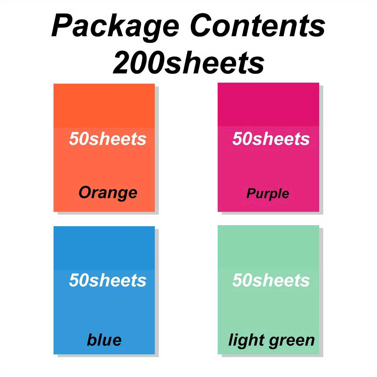 200 Sheets Transparent Sticky Notes 4 Pads 3x3 54 Clear Sticky Tabs