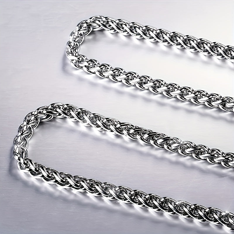 Titanium Steel Flower Basket Necklace for Men and Women
