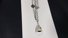 Cartoon Character Enamel Pendant Necklace Jewelry Gift