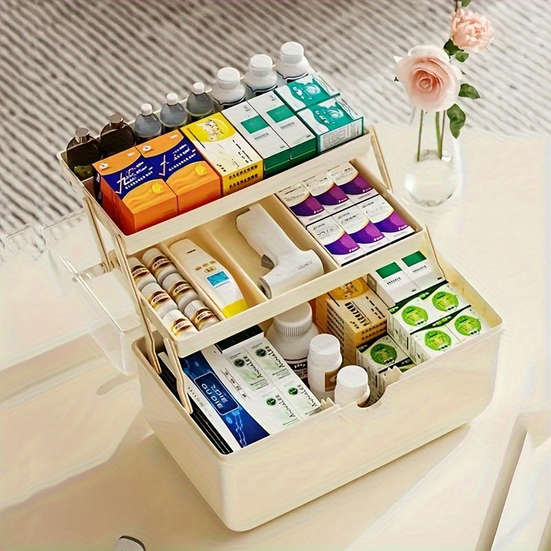 Large Dust-proof Medicine Storage Box Transparent Desktop Portable
