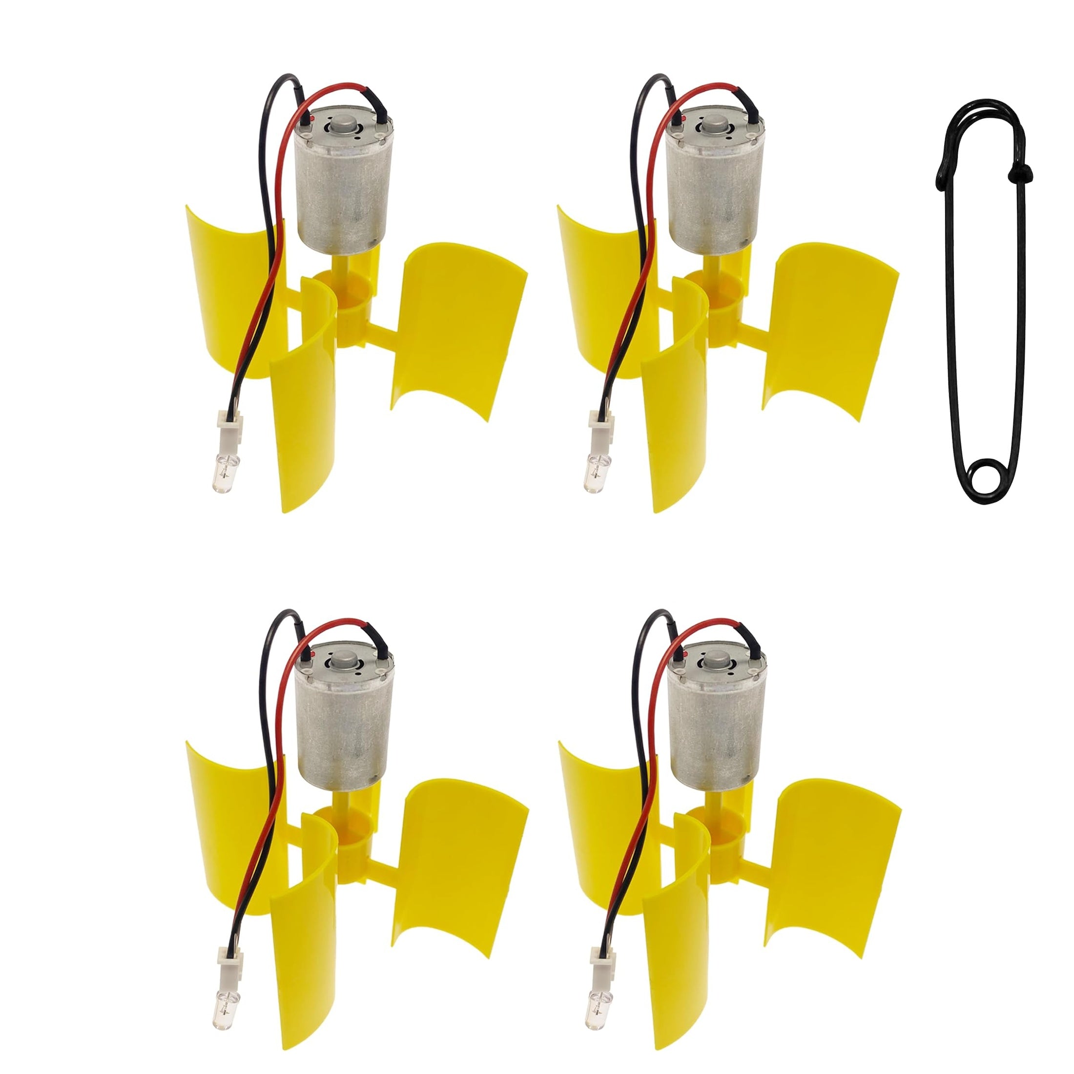2pcs DIY Wind Turbine Generator Kit 4 Blade Micro Vertical Motors