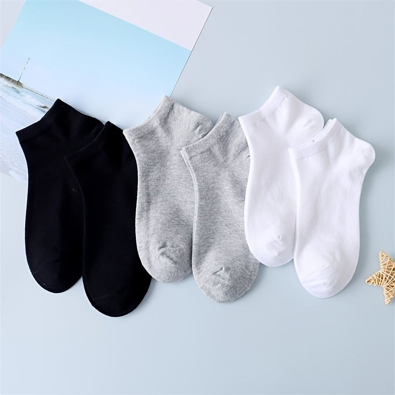 6 Pairs Soft Cotton Blend Ankle Socks for Women