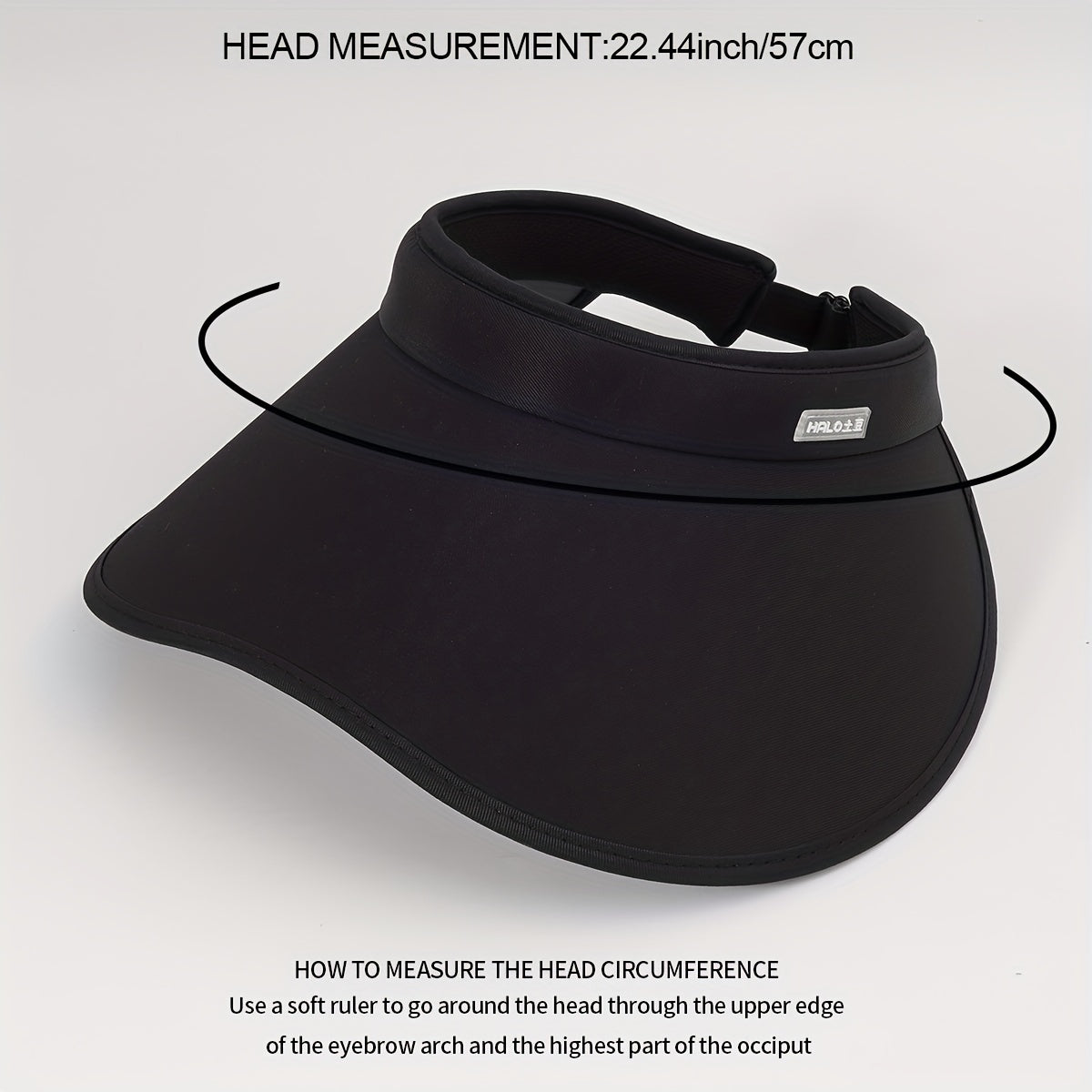 Wide Curved Brim Visor Hat for Sunscreen Beach Outdoor Travel