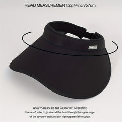 Wide Curved Brim Visor Hat for Sunscreen Beach Outdoor Travel