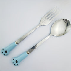 2pcs Cartoon Fruit Forks Ceramic Handle Stainless Steel Dessert Fork