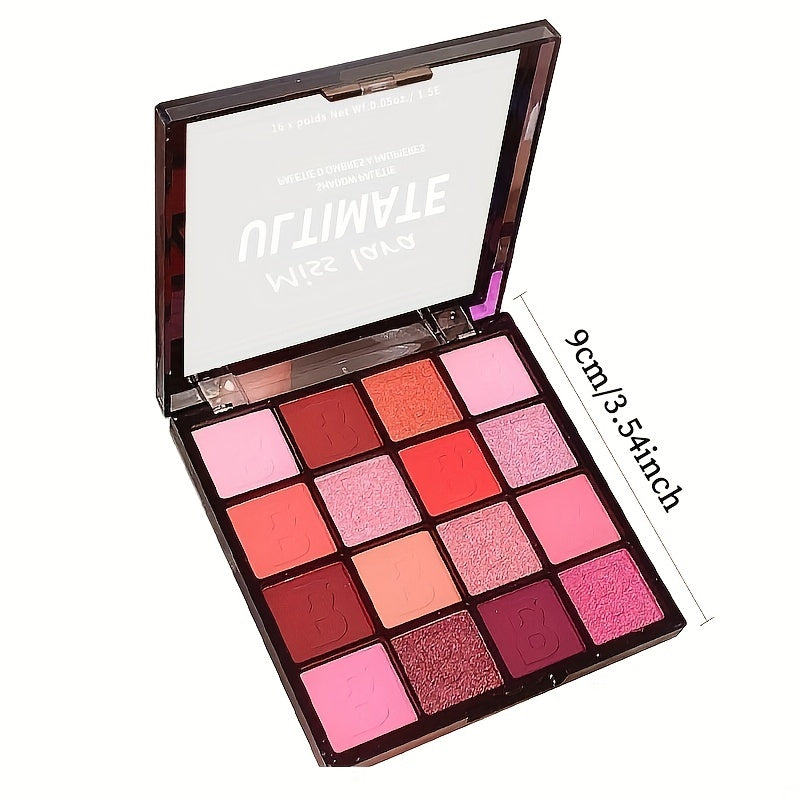Purple Eyeshadow Palette Glitter Finish Waterproof Cosmetics