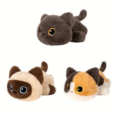 Furry Cat Plush Toy Soft Stuffed Animal Kitten Doll for Holidays & Birthdays