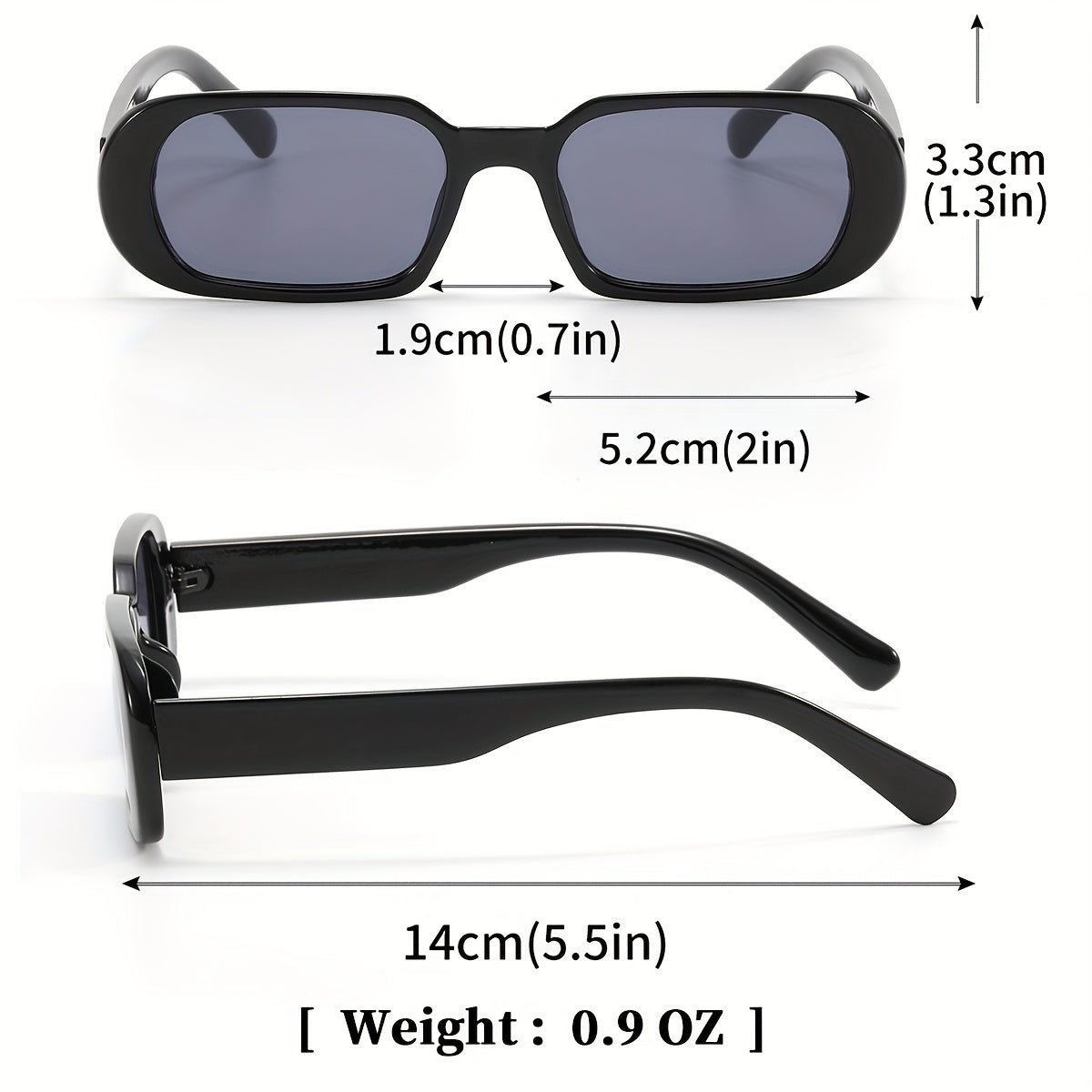 3 Pairs Vintage Square Frame Sunglasses Unisex Sports Driving Fishing Glasses