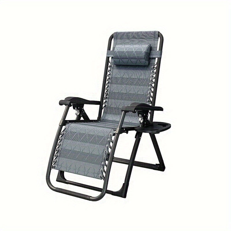 Adjustable Folding Camping Chair with Headrest & Cup Holder