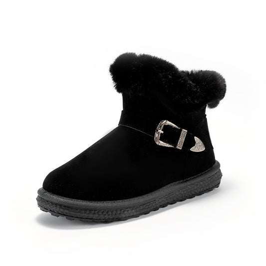 Women's Winter Snow Boots Cozy Ankle High Slip On Insulated Shoes