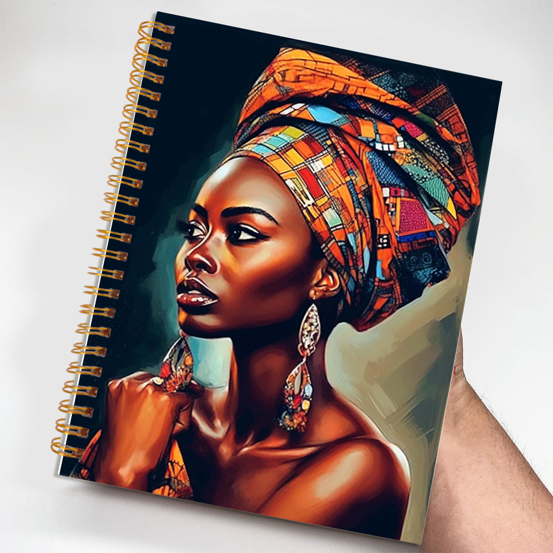 Inspirational African American Woman Notebook 13.97x21.08 cm