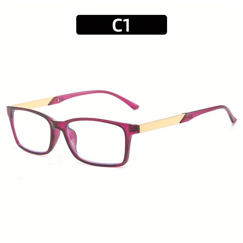 Light Blocking Reading Glasses Classic Jelly Square Anti Eyestrain