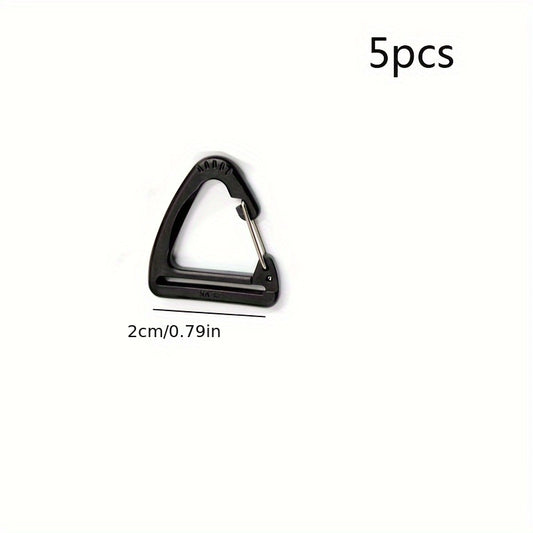5pcs Triangle Plastic Hanging Buckle Carabiner Outdoor Camping Backpack Hook